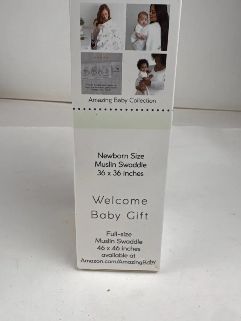 Amazing Baby Newborn Muslin Swaddle Blanket Unisex Baby Green 36x36